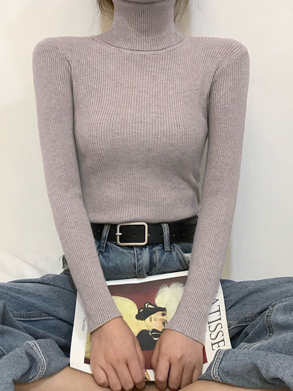 High Neck Jumper Knit Top