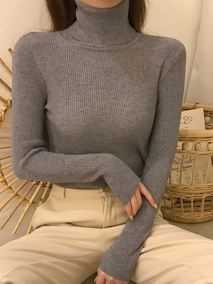 High Neck Jumper Knit Top
