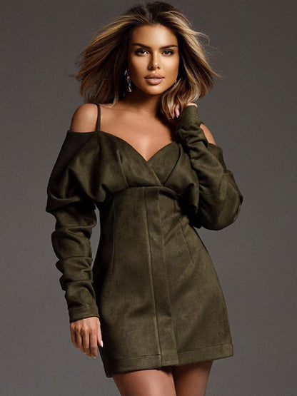 Ruching Bodycon Dress Spaghetti Straps Backless Mini Dresses