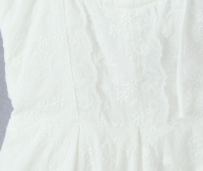 FallFresh Simple Lace Halter Suspender Dress