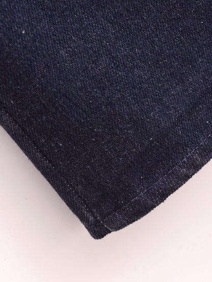 Fall Simple Thin Denim Midi Dress