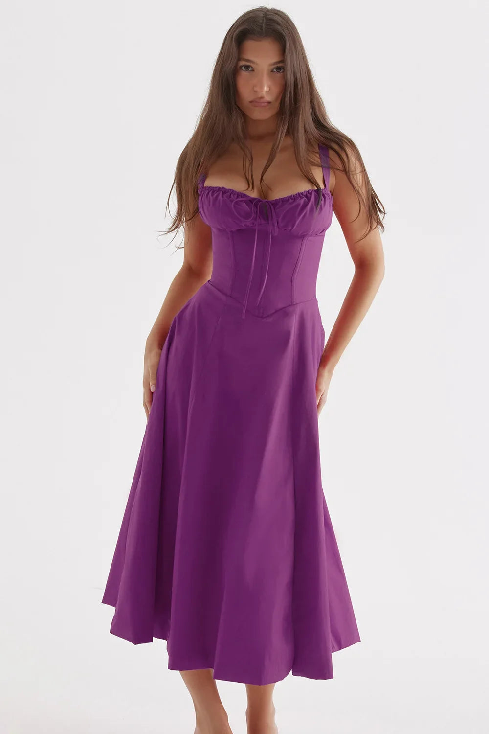 DressBetty - 2024 Fashion Temperament Sleeveless Maxi Casual Summer Floral Dress