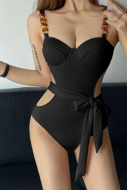 | Tummy-control one-piece, flattering fit