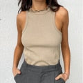 DressBetty - Knitted O Neck Off Shoulder Sexy Top