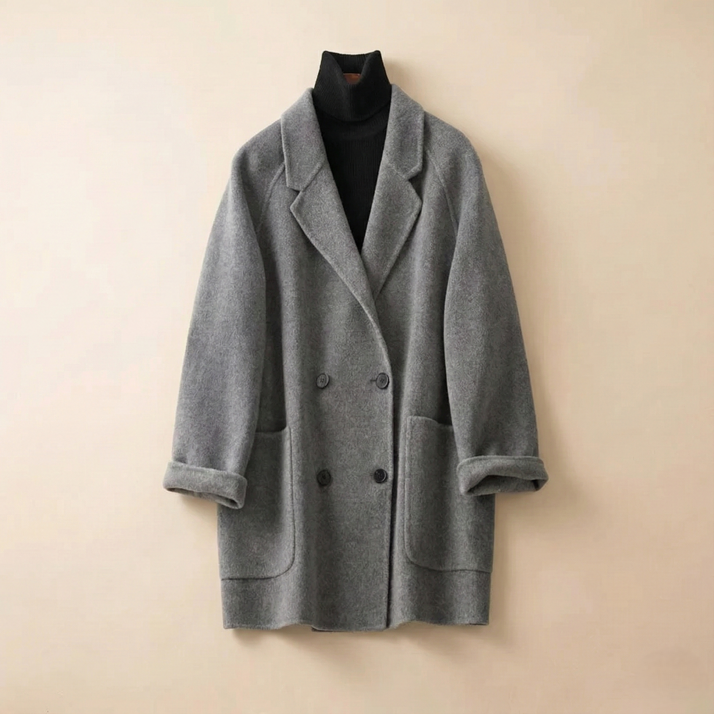| Wool Herringbone Coat