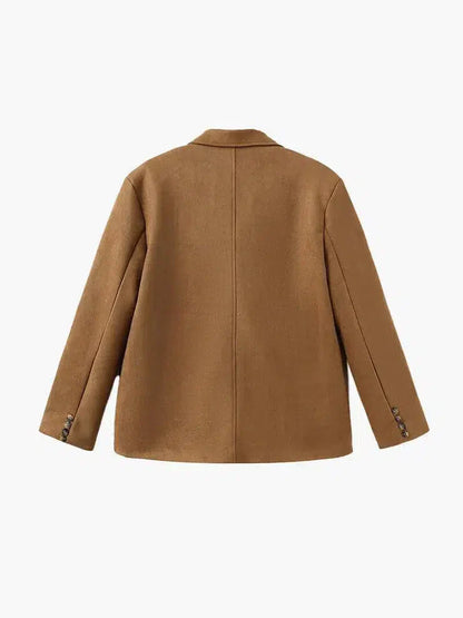 | Structured Shoulders Suede Blazer