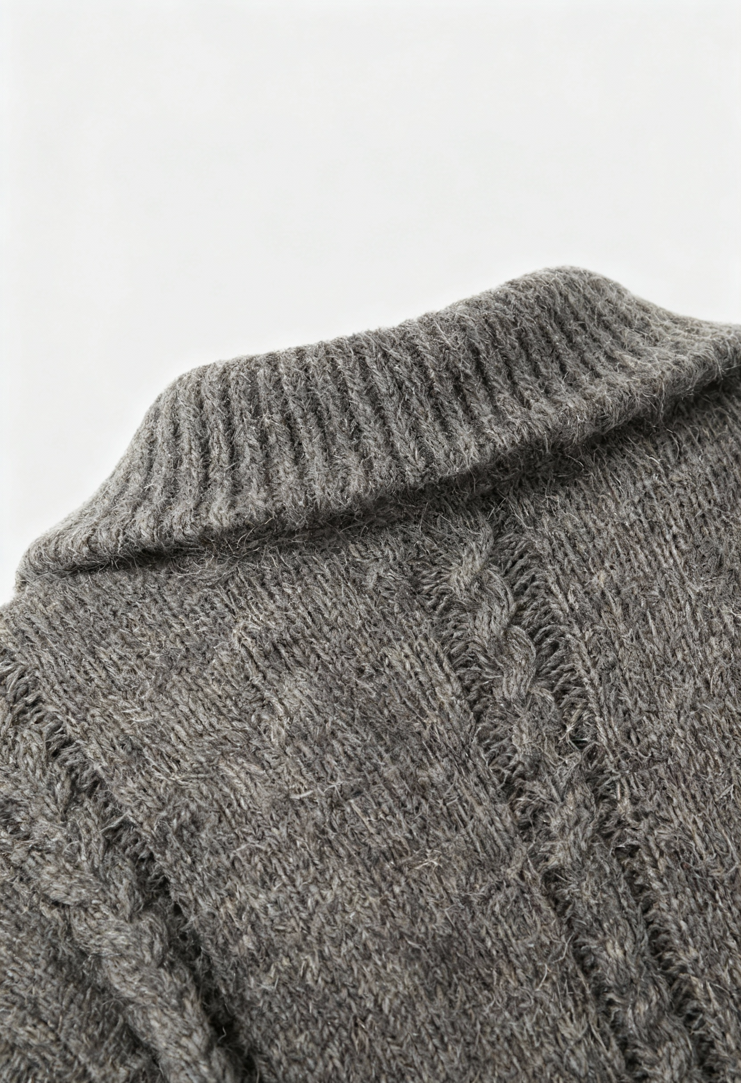 Maison Extra-Heavy Wool Zip Cardigan | Turn-Down Collar | Regular Fit