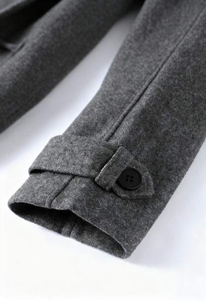 Long Double-Breasted Coat | Belted Waist | Relaxed Fit