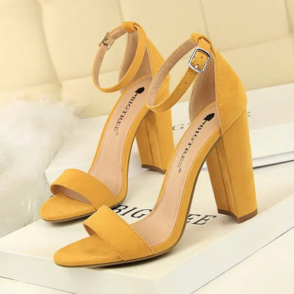 High Heel Pumps with Comfortable Block Heels for Women