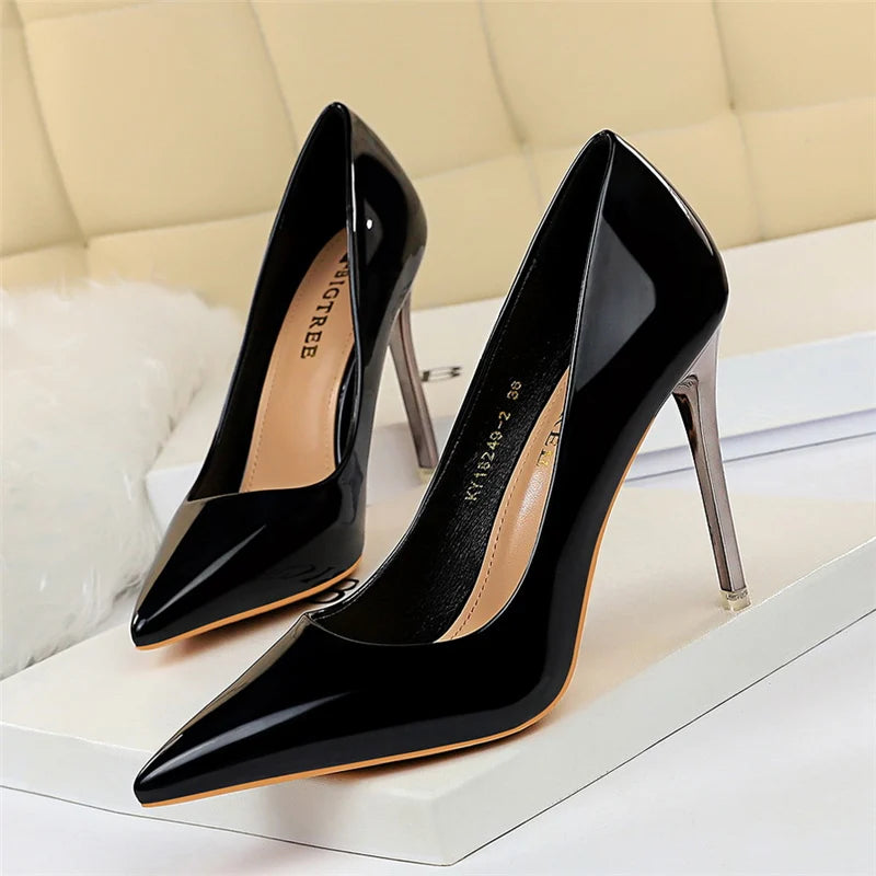 Blue Green Valentine Pumps 10.5cm High Heels Shoes for Women
