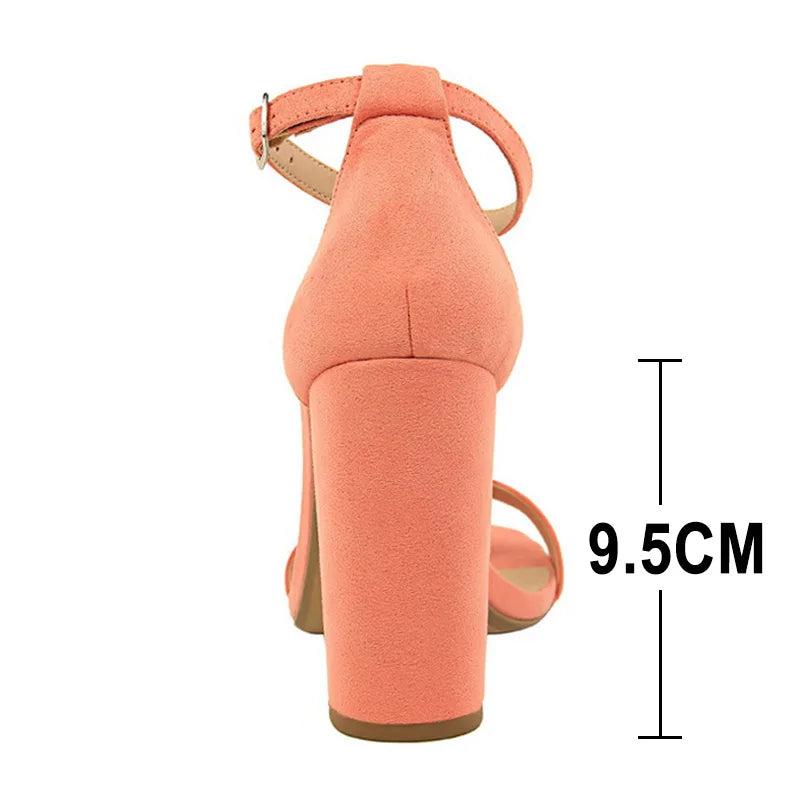High Heel Pumps with Comfortable Block Heels for Women