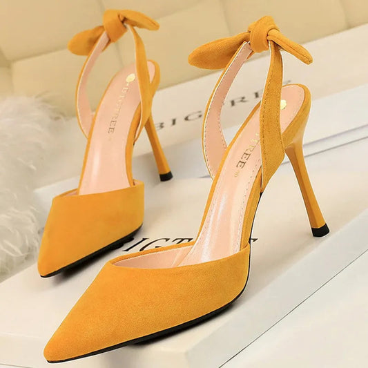 omen Sandals Suede Women Shoes Stiletto Heeled Sandals Summer High Heels Women