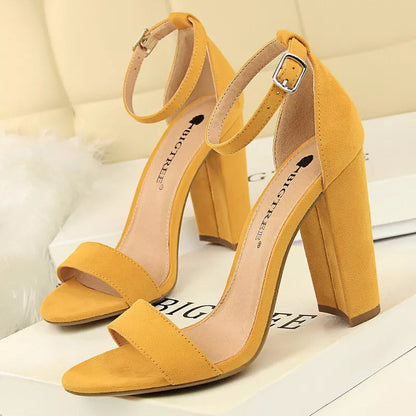 High Heel Pumps with Comfortable Block Heels for Women