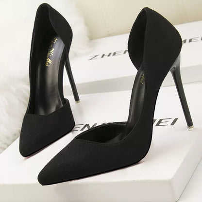 Suede Stiletto Heels for Women - Fashionable Office Shoes