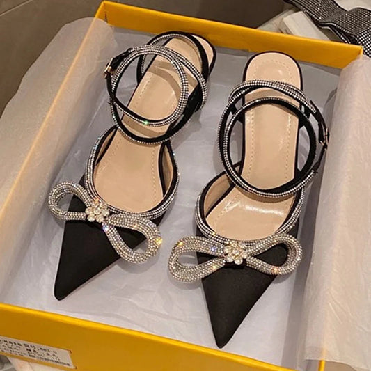 Transparent PVC Pointed Toe Women Pumps Sandals