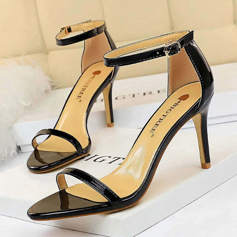 11cm Super High Heels Patent Leather Women Pumps Sexy Woman Heels