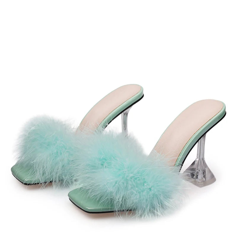 Summer Woman Transparent Perspex High Heels
