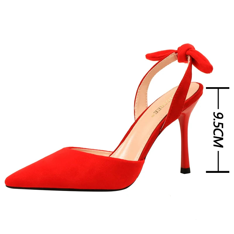 omen Sandals Suede Women Shoes Stiletto Heeled Sandals Summer High Heels Women