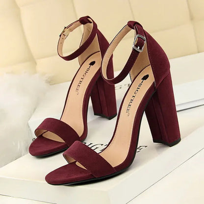 High Heel Pumps with Comfortable Block Heels for Women