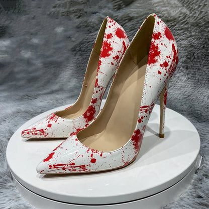White Patent Pointy Toe High Heels for Women