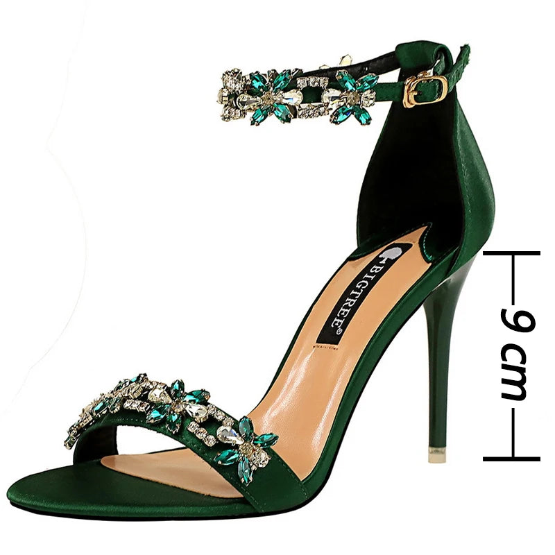 Rhinestone Stiletto High Heels for Women - Sexy Party Shoes