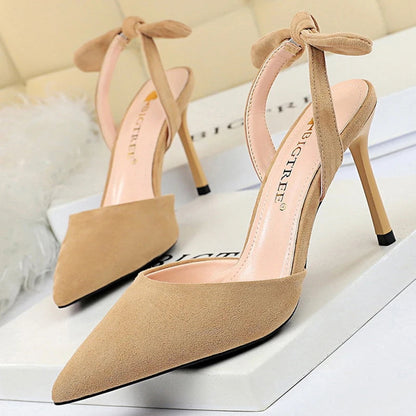 omen Sandals Suede Women Shoes Stiletto Heeled Sandals Summer High Heels Women