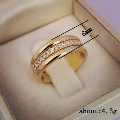 Women's Micro Paved Cubic Zirconia Engagement Ring – Elegant Wedding Band