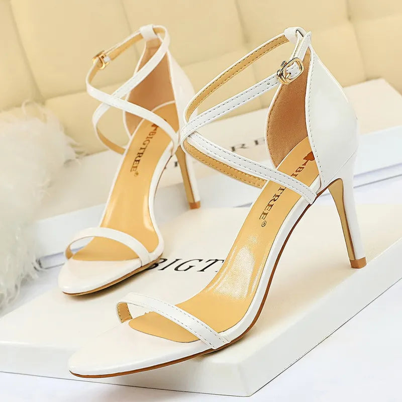 Buckle Strap High Heels Sandals Stiletto 11cm Sexy Party Shoes for Women