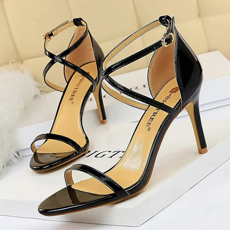 Buckle Strap High Heels Sandals Stiletto 11cm Sexy Party Shoes for Women