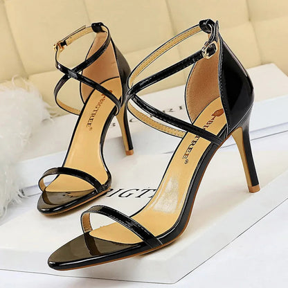 Buckle Strap High Heels Sandals Stiletto 11cm Sexy Party Shoes for Women