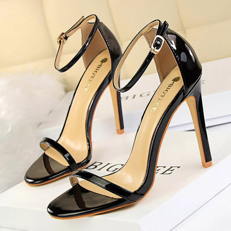 11cm Super High Heels Patent Leather Women Pumps Sexy Woman Heels