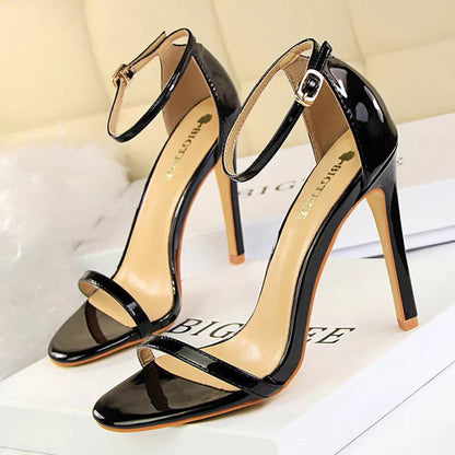 11cm Super High Heels Patent Leather Women Pumps Sexy Woman Heels