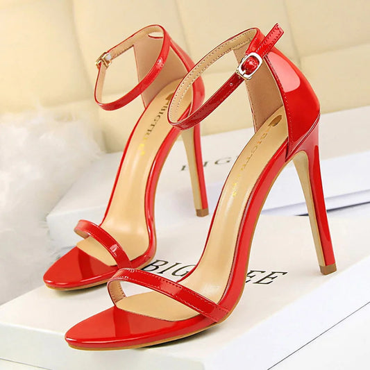 11cm Super High Heels Patent Leather Women Pumps Sexy Woman Heels