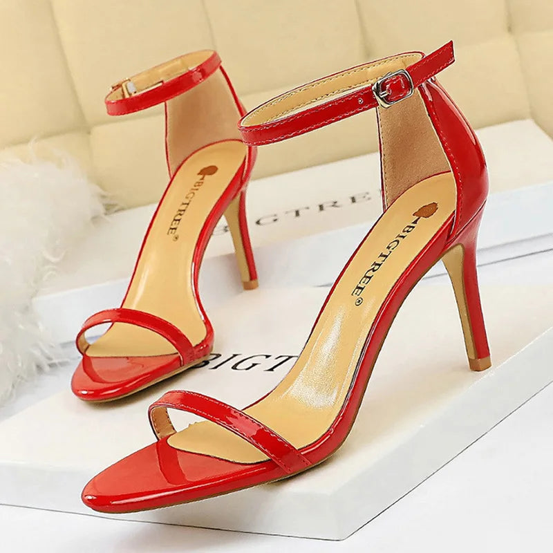 11cm Super High Heels Patent Leather Women Pumps Sexy Woman Heels