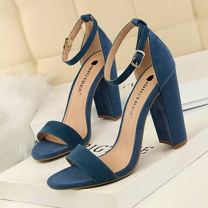 High Heel Pumps with Comfortable Block Heels for Women