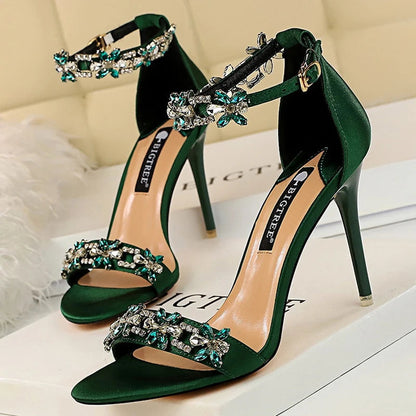 Rhinestone Stiletto High Heels for Women - Sexy Party Shoes