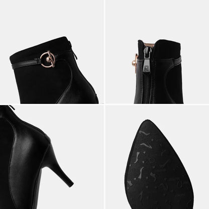 | Suede Pointy Toe Heels