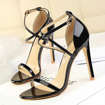 Buckle Strap High Heels Sandals Stiletto 11cm Sexy Party Shoes for Women