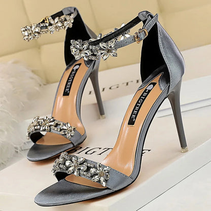 Rhinestone Stiletto High Heels for Women - Sexy Party Shoes