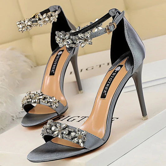 Rhinestone Stiletto High Heels for Women - Sexy Party Shoes