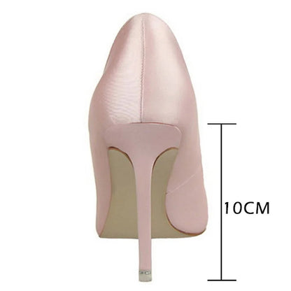 Rhinestone Stiletto Women Pumps - Sexy High Heels for Weddings