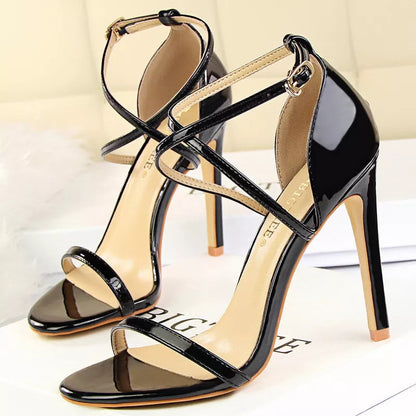 Buckle Strap High Heels Sandals Stiletto 11cm Sexy Party Shoes for Women