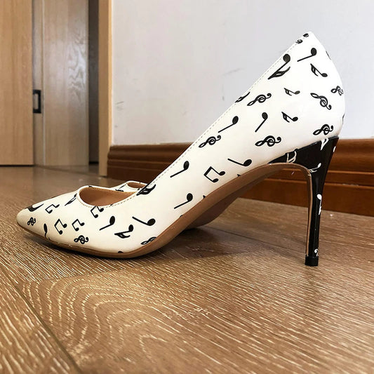 Melody White Patent Pointed Toe High Heels Slip On Stilettos Pumps for Women