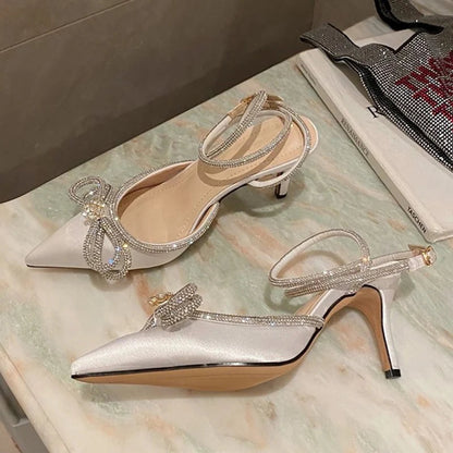Transparent PVC Pointed Toe Women Pumps Sandals
