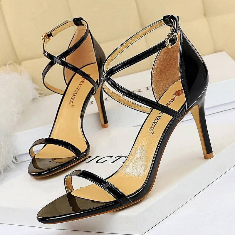 Buckle Strap High Heels Sandals Stiletto 11cm Sexy Party Shoes for Women