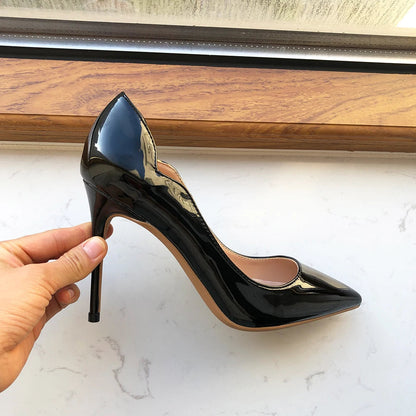 Black Patent Pointy Toe High Heel Shoes