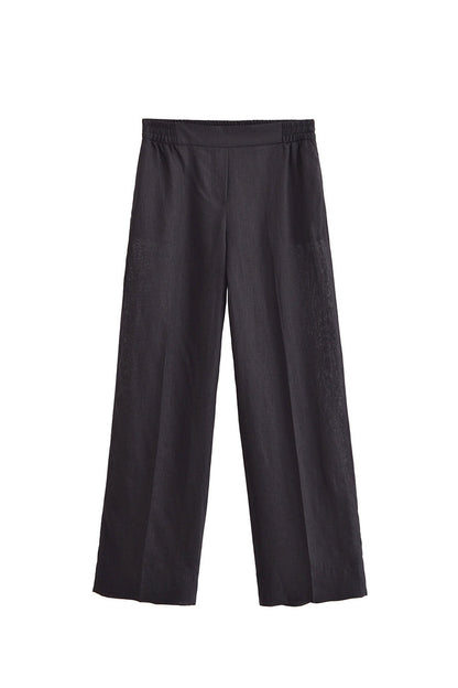 Half Sleeve Drawstring Shirt Long Pants Two-Piece Set