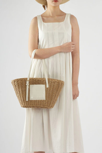 Handmade Side Pocket Straw Bag