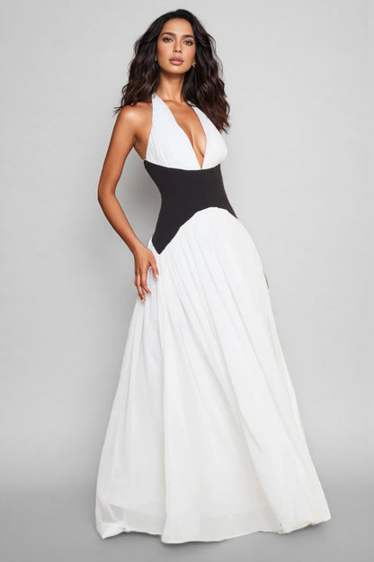 Majrela Off-Shoulder Backless Maxi Dress