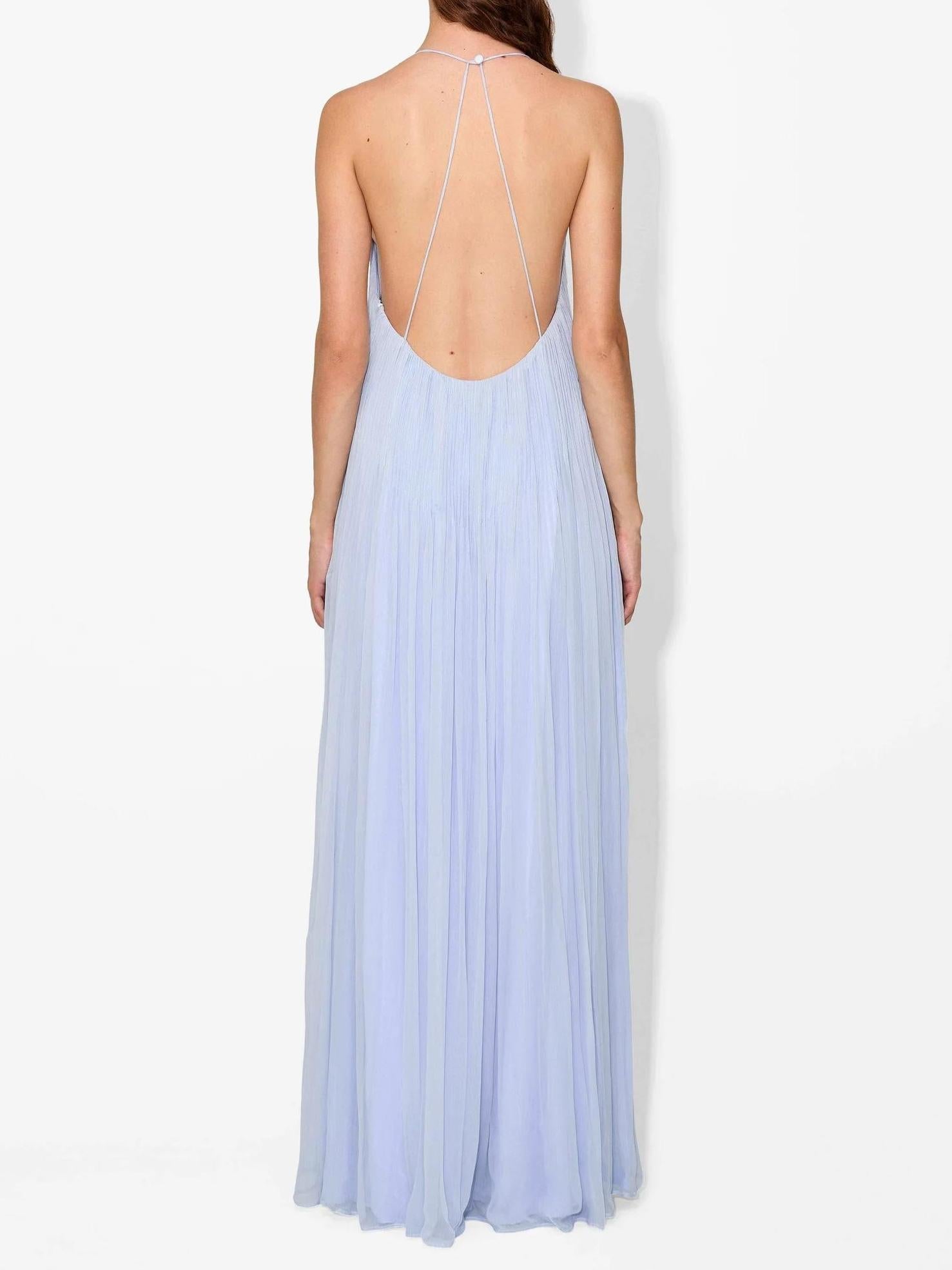 Deep V Neck Spaghetti Strap Pleated Crinkle Textured Maxi Dress